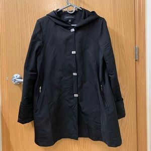 Women’s Jones New York Black Swing Rain Coat Sz M